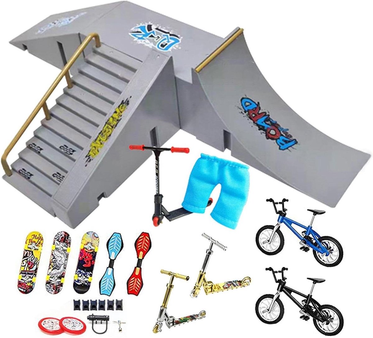 Skateboard Ramp Skate Slope Tricks Oefenen Opvouwbaar Ontwerp Zie Afbeelding