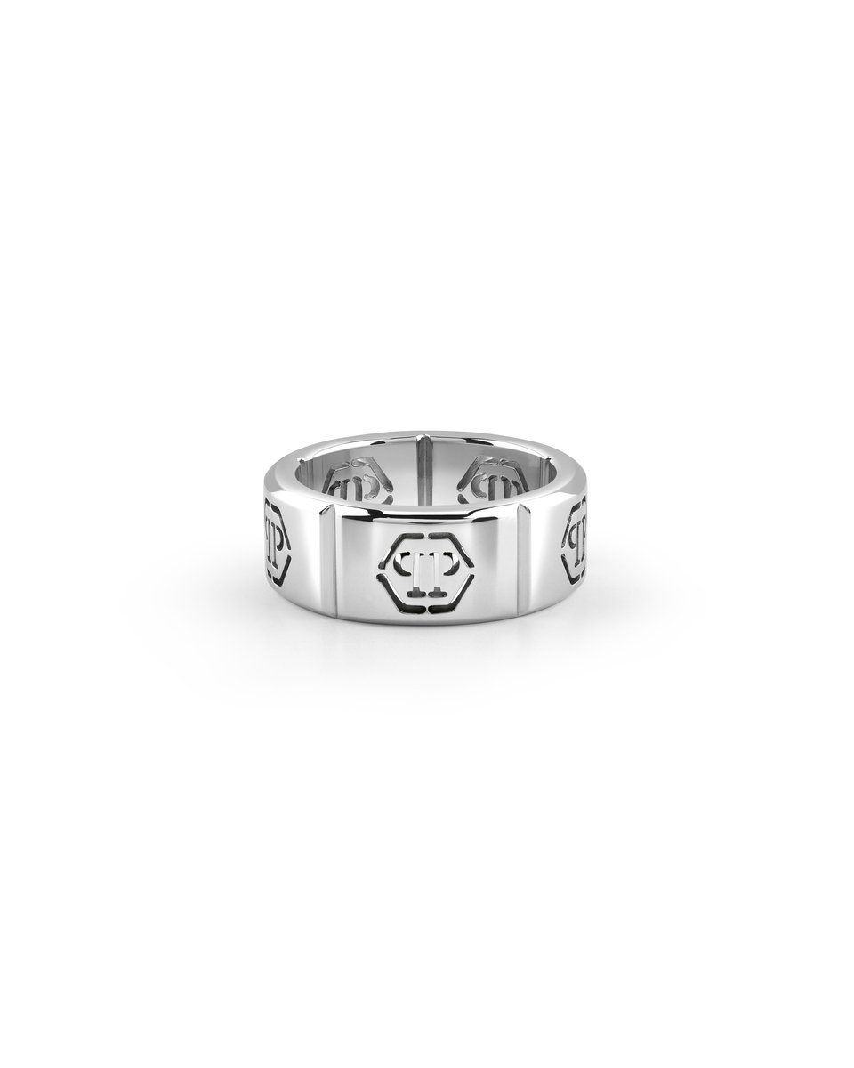 Philipp Plein Plein Tag Ring Zilveren Toon Main Material: Recycled Stainless Steel PJ0AA16R7, PJ0AA16R8