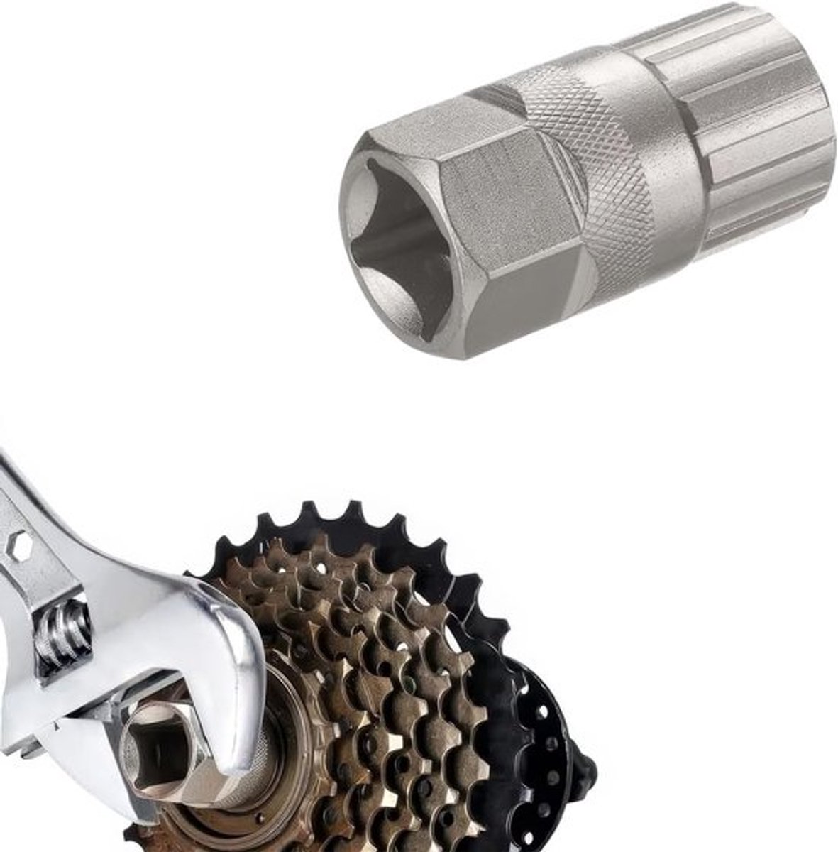 Remover voor Fietsvrijloop, 12.8 mm Reparatietool voor Fietscassettes en Trapashuis Verwijdering, Ideaal voor Fietsreparaties en Onderhoud