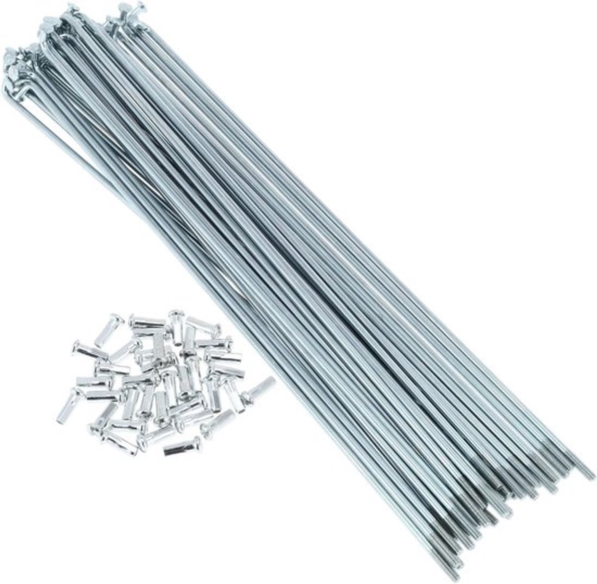 Set van 13G Fietsspaken voor Fietswielen - 189 mm Lengte, Gegalvaniseerd Staal, Zilver Kleurig, Duurzaam en Sterk