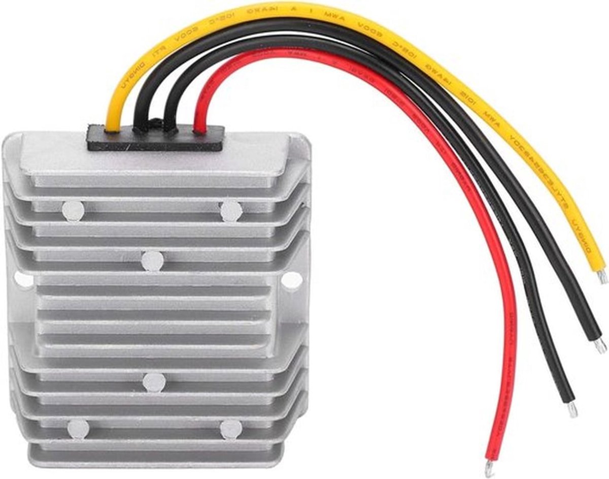 Krachtige 207W Omvormer voor Auto, DC 24V naar 13.8V Spanning Regulator met IP68 Waterdichte Behuizing en Adapter