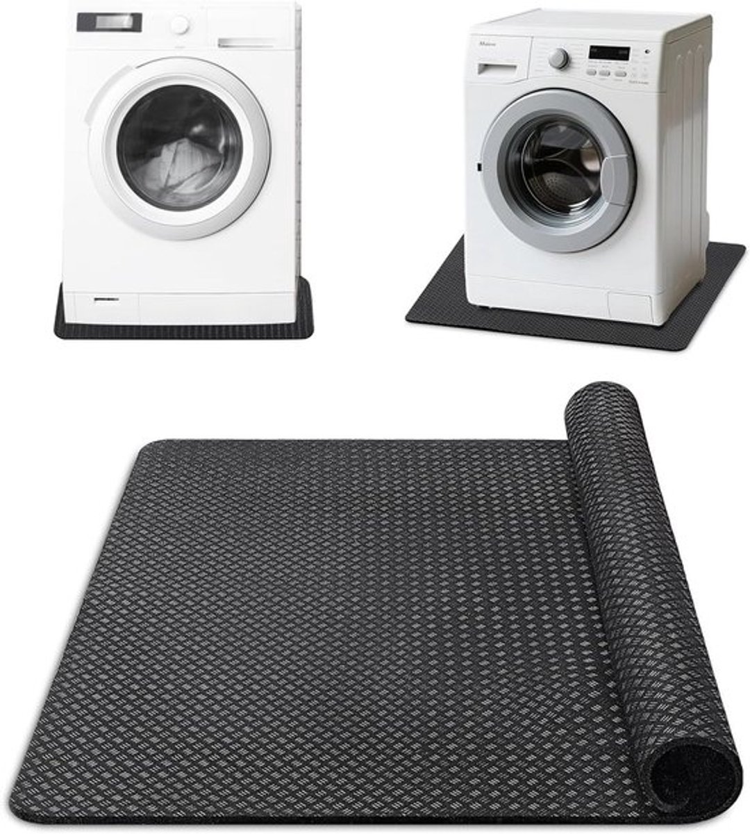 Antitrillingsmat van siliconen, 60 x 60 cm, antislip onderlegger voor wasmachine en koelkast, eenvoudig te reinigen en herbruikbaar, ideaal voor stabiliteit en geluidsreductie