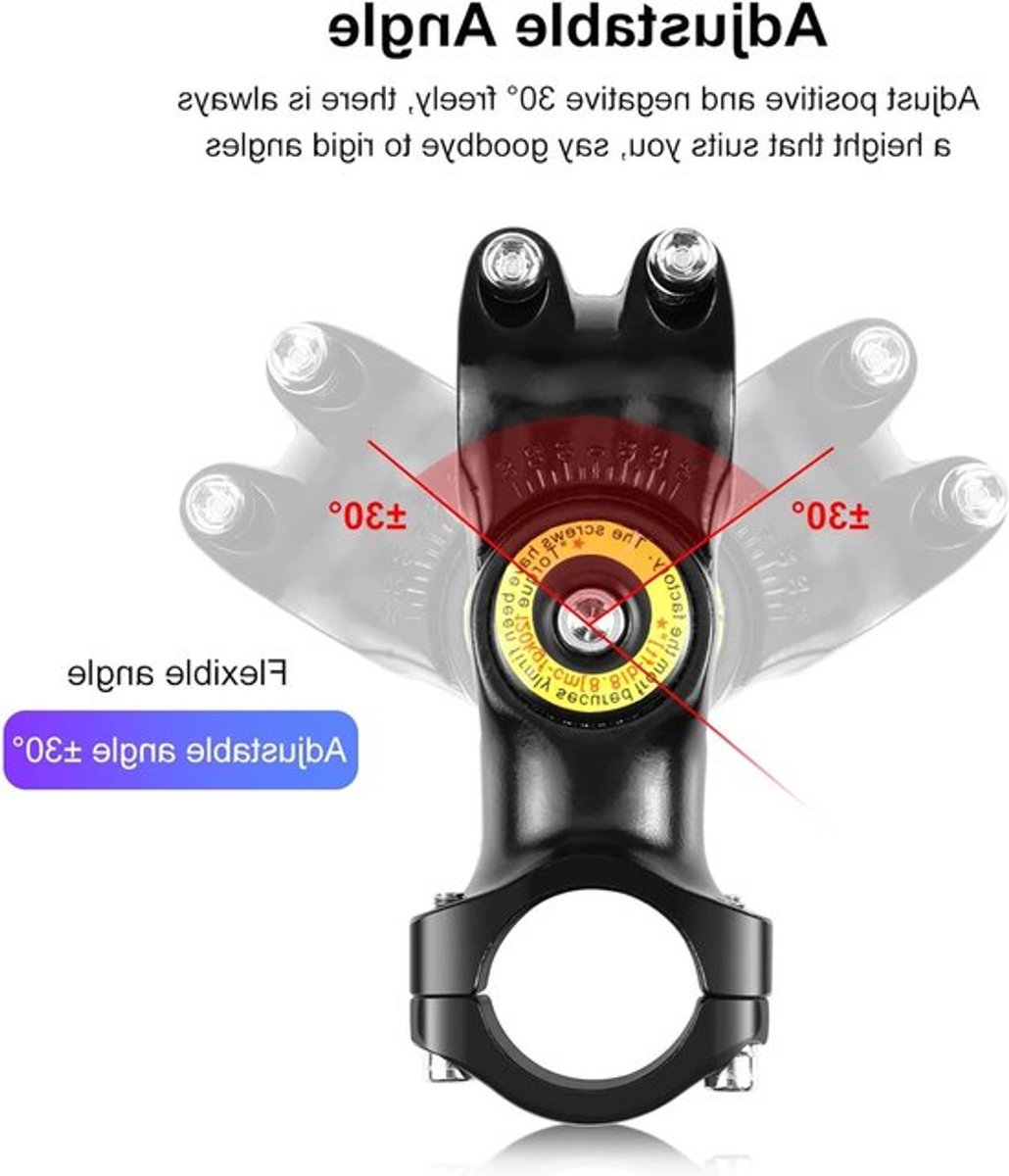 Verstelbare stuurmontage voor Actiecamera's, Geschikt voor Motorfietsen en Fietsen, Inclusief Selfiestick en Uitrekbare Bevestiging