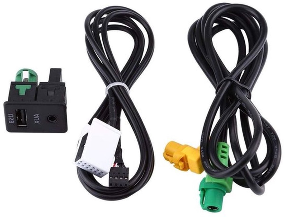 Autoschakelaar AUX en USB-kabeladapter met bedrading - Elektronische accessoires voor auto's, geluidsinstallatie en multimedia