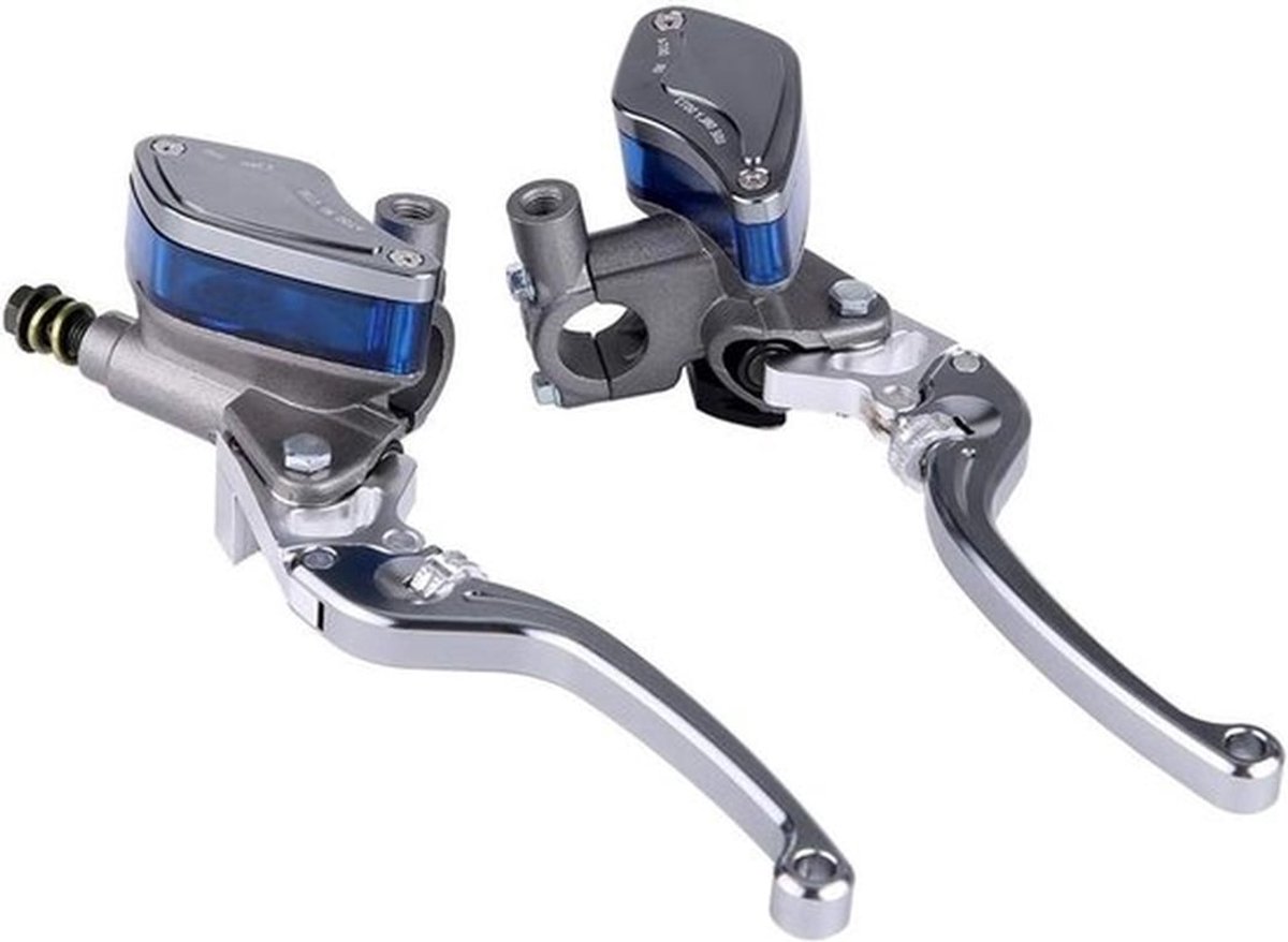 22mm CNC Motorfiets Hydraulische Bremspomp en Koppeling Hoofdcilinder Lever Verstelbaar in Titan Kleur