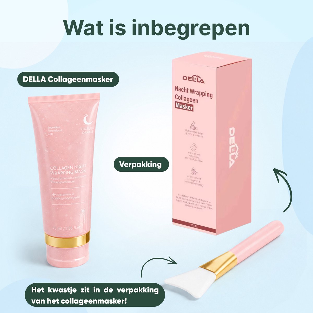 Collageen Wrapping Masker - 75ML - Nacht gezichtsmasker - Hydraterend & Verstevigend - Korean skincare - peel off — cadeau in Verzorging - foto 8