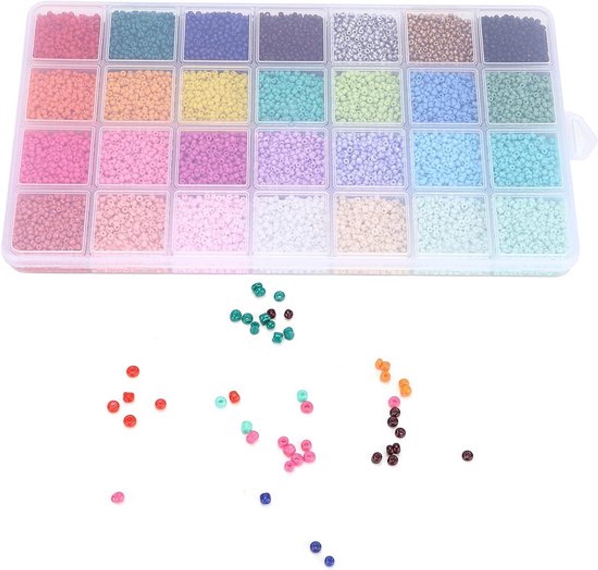 Kralen voor Armbanden, 14000 Stuks 2mm Glazen Zaadkralen voor DIY Sieraden en Kledingaccessoires