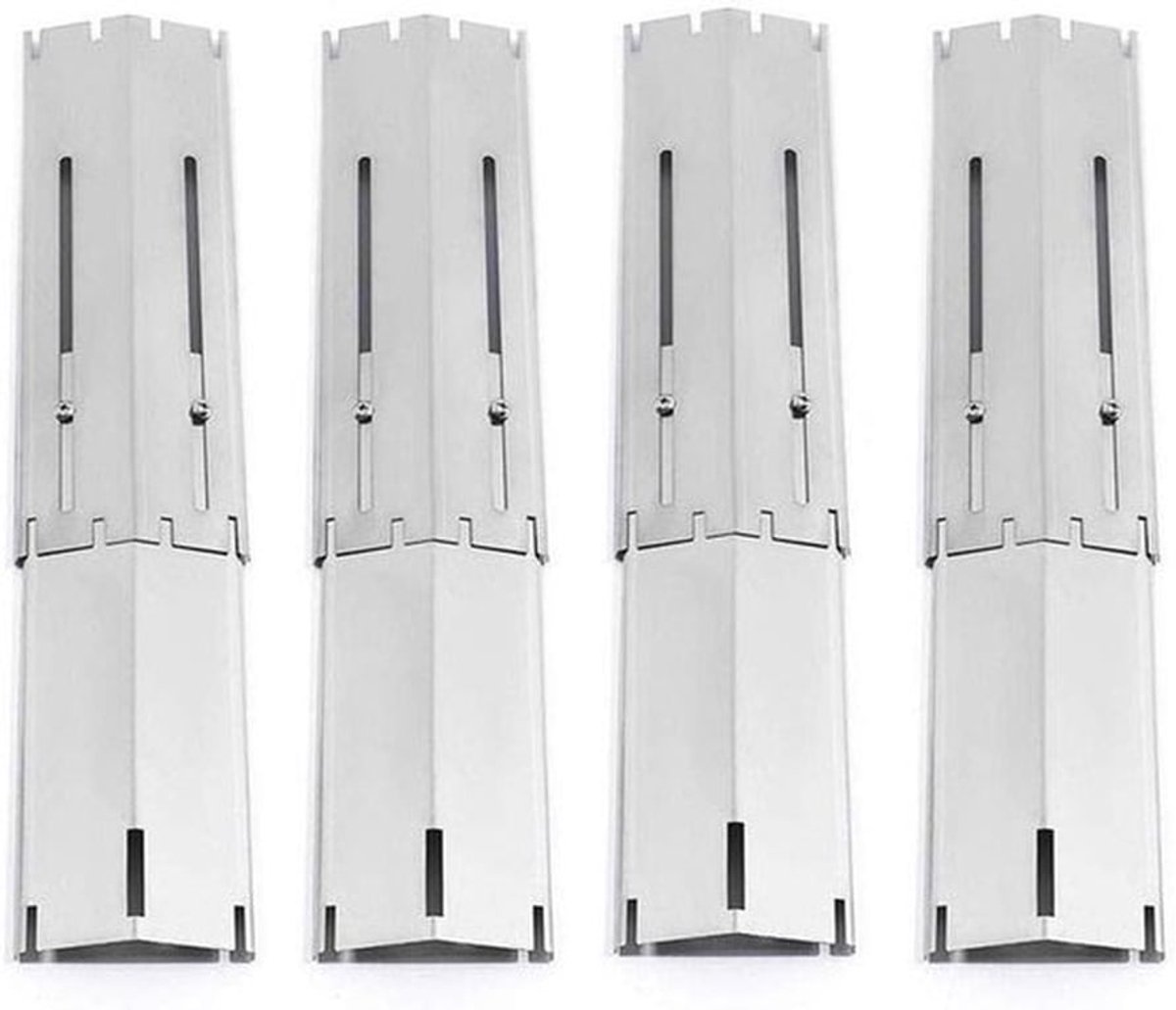 Verstelbare RVS Verwarmingsplaat voor Gasgrill - Bescherming, Smaakverbetering en Tijdinstelling - Uitbreidbaar van 30,5 cm tot 53,3 cm