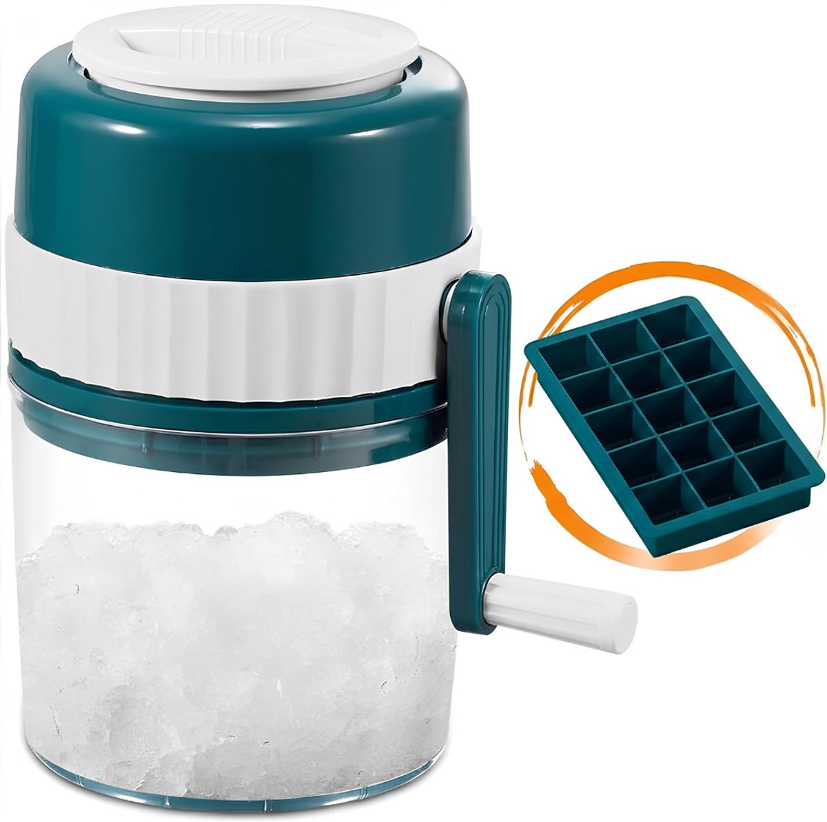 Lìon® Slush Puppy Maker - 1L Capaciteit - Slushy Machine - Slushy Maker - Wit/Groen - 12cm x 12cm x 21cm