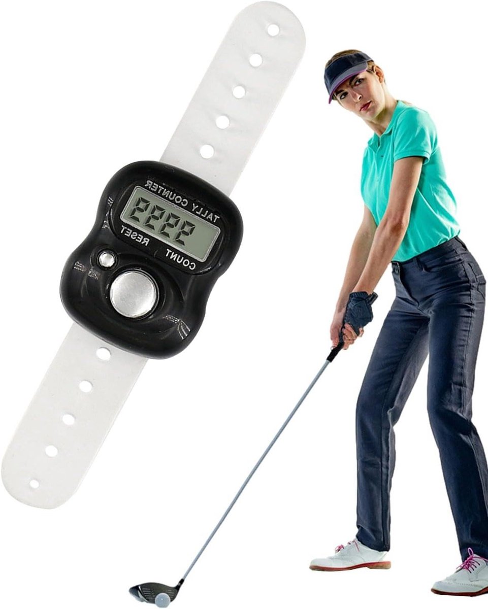 Ring Teller - Digitale Handteller Clicker - Rondes Tellen - Past als Ring - 15 cm - Willekeurige Kleur