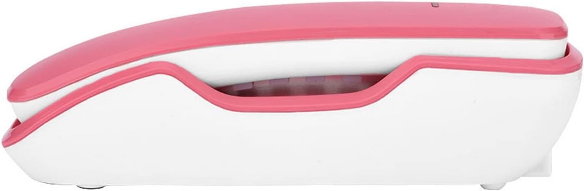 SnelShoppen - Retro Wandtelefoon Roze met Pauze/Mute/Herlus Functie, Elegante Slanke Telefoon met Draai Cijfers voor Thuis Kantoor Hotel