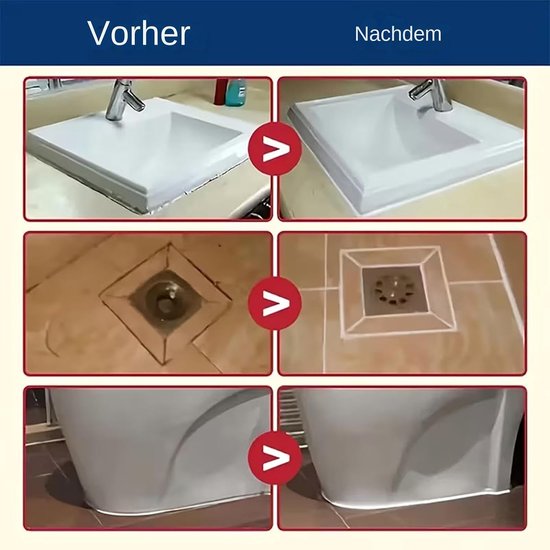Voegenstift - Tegel reparatie pen - Badkamer opfrissen - Waterdichte formule - 20g - Wit — afbeelding 2