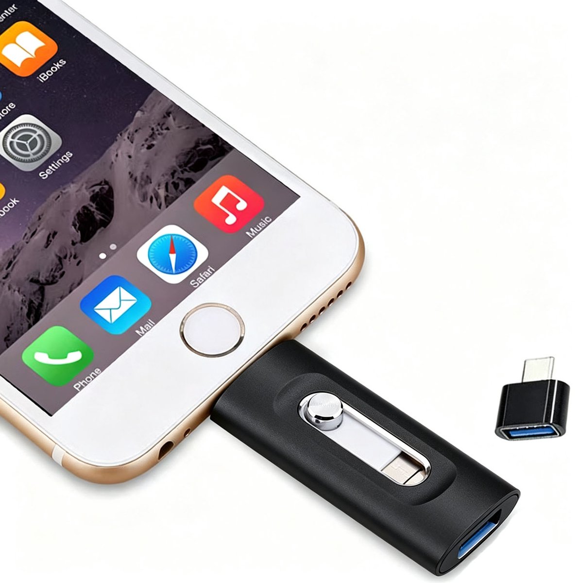 256 GB Snelle USB Flash Drive - USB Stick - USB-flashdrive - Draagbare Pendrive - 256 GB USB Flash Drive Geschikt voor iPhone,Android,iPad - Photostick - Externe Gegevens opslag - Plug-and-Play - Voor Foto's, Video's en Bestanden - Zwart
