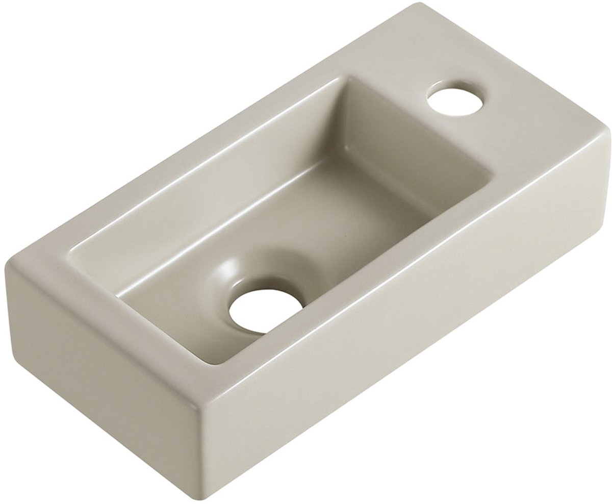 Rhea S mini fontein rechts 36,5 x 18 x 9 cm keramiek beige