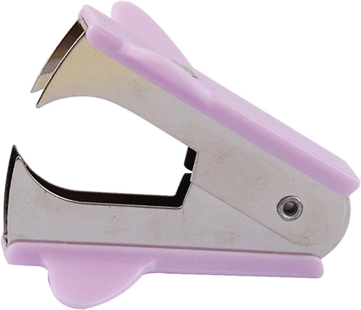 Nietjesverwijderaar Metaal - Nietjestrekker Ontnieter - Papier Snel Ontnieten - Ergonomisch Handvat - 22 g - Roze