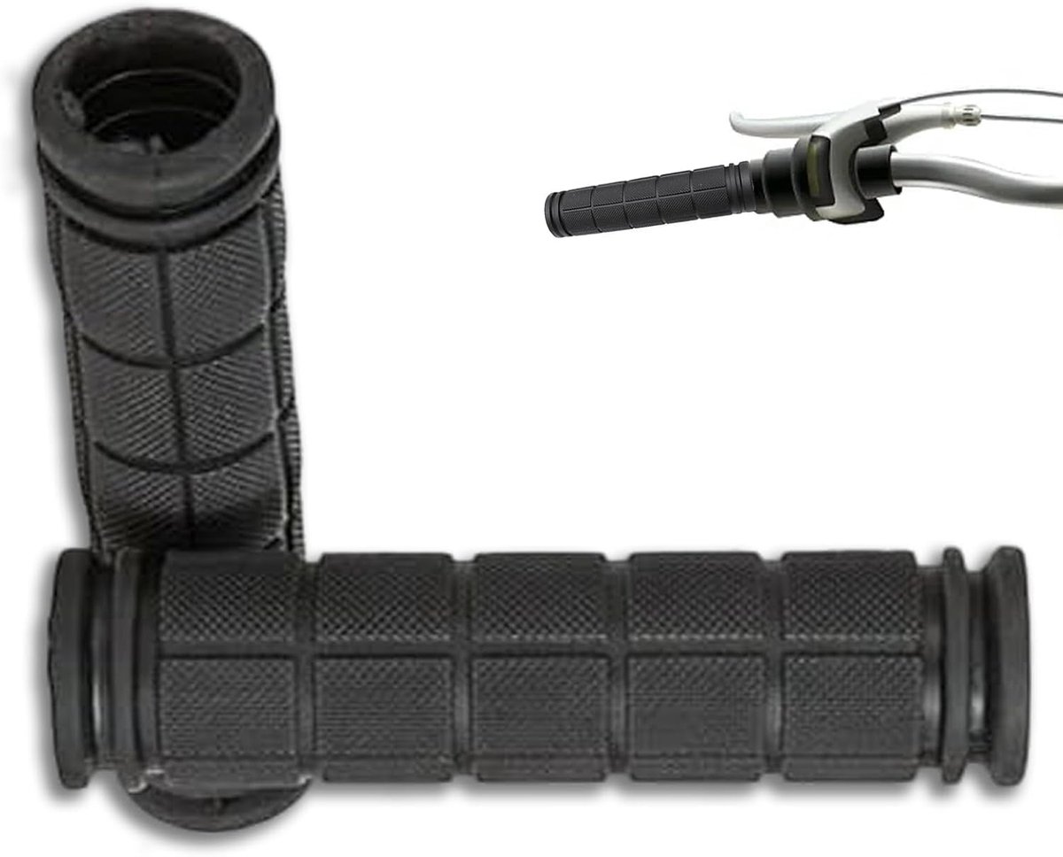 SnelShoppen - Fiets Handvatten Set van 1 Paar, 23mm Antislip Rubber Handvatten voor Mountainbike, Stadsfiets en Racefiets, 11.5cm