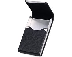 Business Card Holder - Men's Small Card Holder - Minimalist Card Holder - PU Leather Credit Card Holder - Ultra-Thin Stainless Steel - Double Magnetic Closure - Christmas Gift for Men