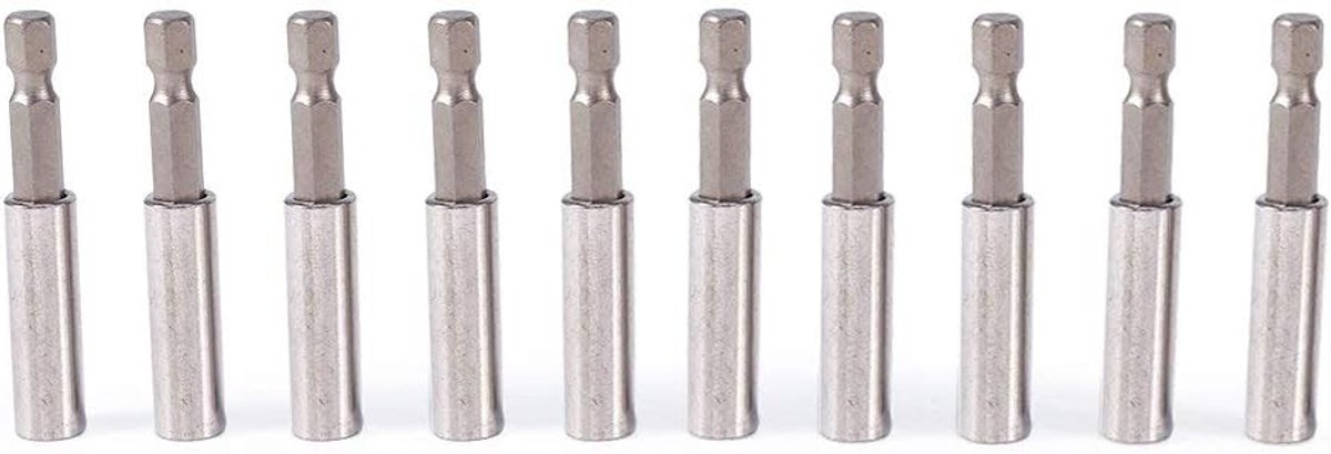 SnelShoppen - Magnetische Morstbit Houder Set van 10 Stuks, 1/4 Inch Hex Schroevendraaier Verlengstuk met Sterke Magneten, Perfect voor Boren en Kluss