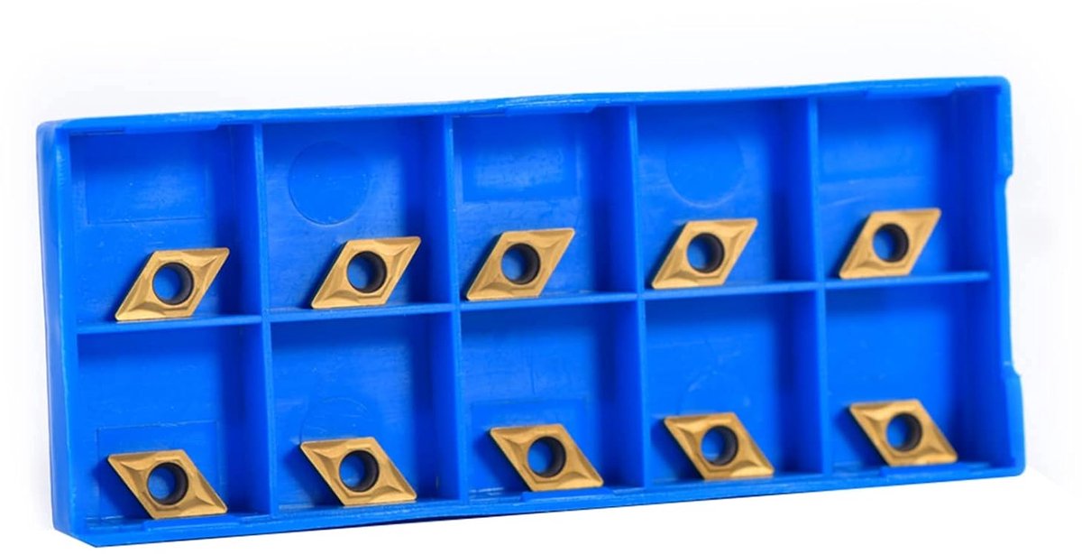 SnelShoppen - 10 Stuks CNC Carbide Insert Diamantvormige Snij-inserts, Hoogwaardige HSS Tips voor Draaibanken, Gereedschapset voor Staal en RVS Bewerk