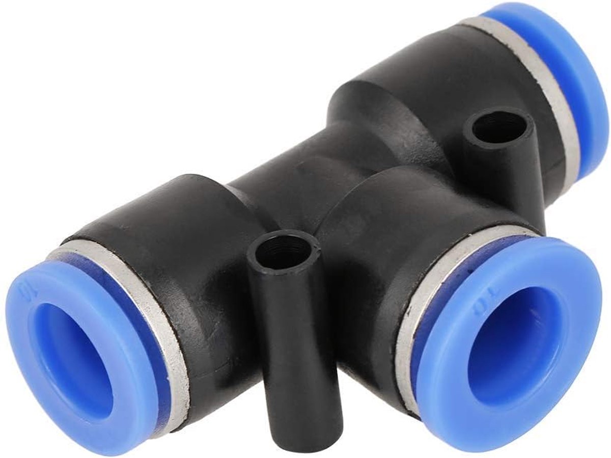 SnelShoppen - Push to Connect Fittingen 10 stuks 10mm 3/8T Pneumatische Connectoren voor Luchtleidingen en Pneumatische Gereedschappen, Eenvoudig Push