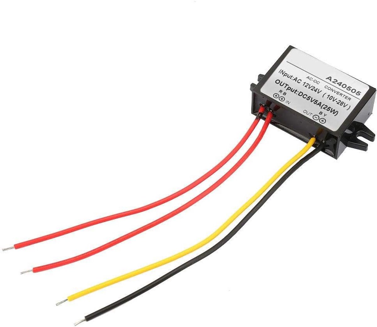 SnelShoppen - AC-DC Converter 12V/24V naar 5V Voedingsmodule - Universele 5A Adapter voor Auto en LED, Hoge Efficiëntie, Compact en Betrouwbaar