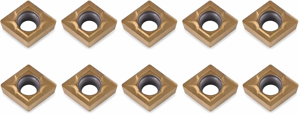 SnelShoppen - Carbide Inserts 10 Stuks Metaal Draaigereedschap CNC Cutter Vervangingsset met Doos voor Snijgereedschappen