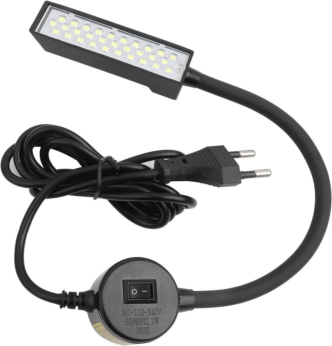 SnelShoppen - LED Lamp voor Naaimachine, 30-LED Werklicht Set, Draagbare LED Lamp voor Werkbank, Kolom Boor, EU Stekker 110-250V