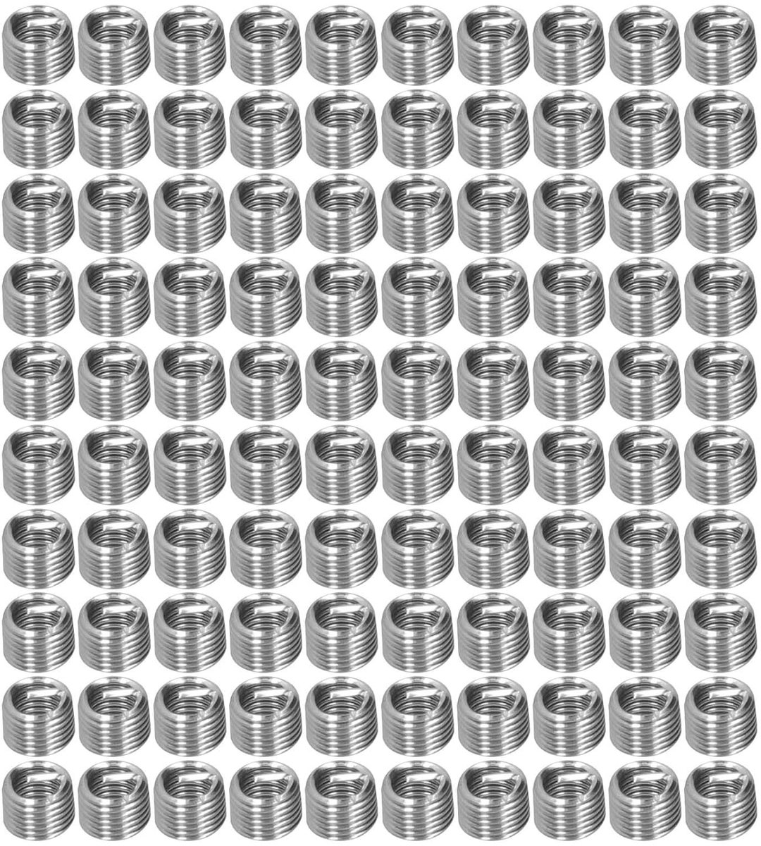 SnelShoppen - 100 PCS Draad Reparatie Inserts M6 X 1 Helicoil Draadmoffen, RVS Draad Mantels met Diverse Lengtes 9mm, 12mm, 18mm voor Draadreparatie