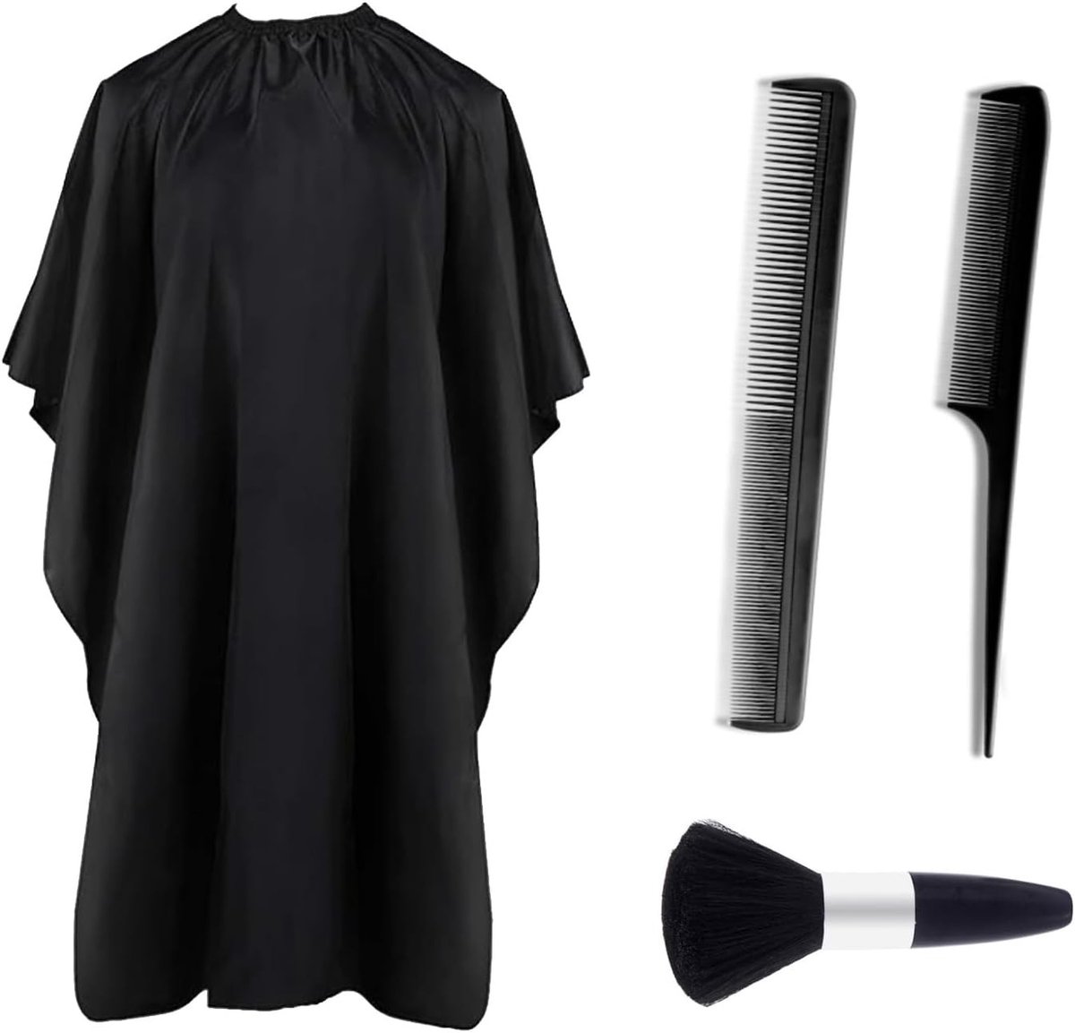 Haar Salon Cape met Stofborstel en Kammen, Professionele Kappersaccessoires voor Dames en Heren