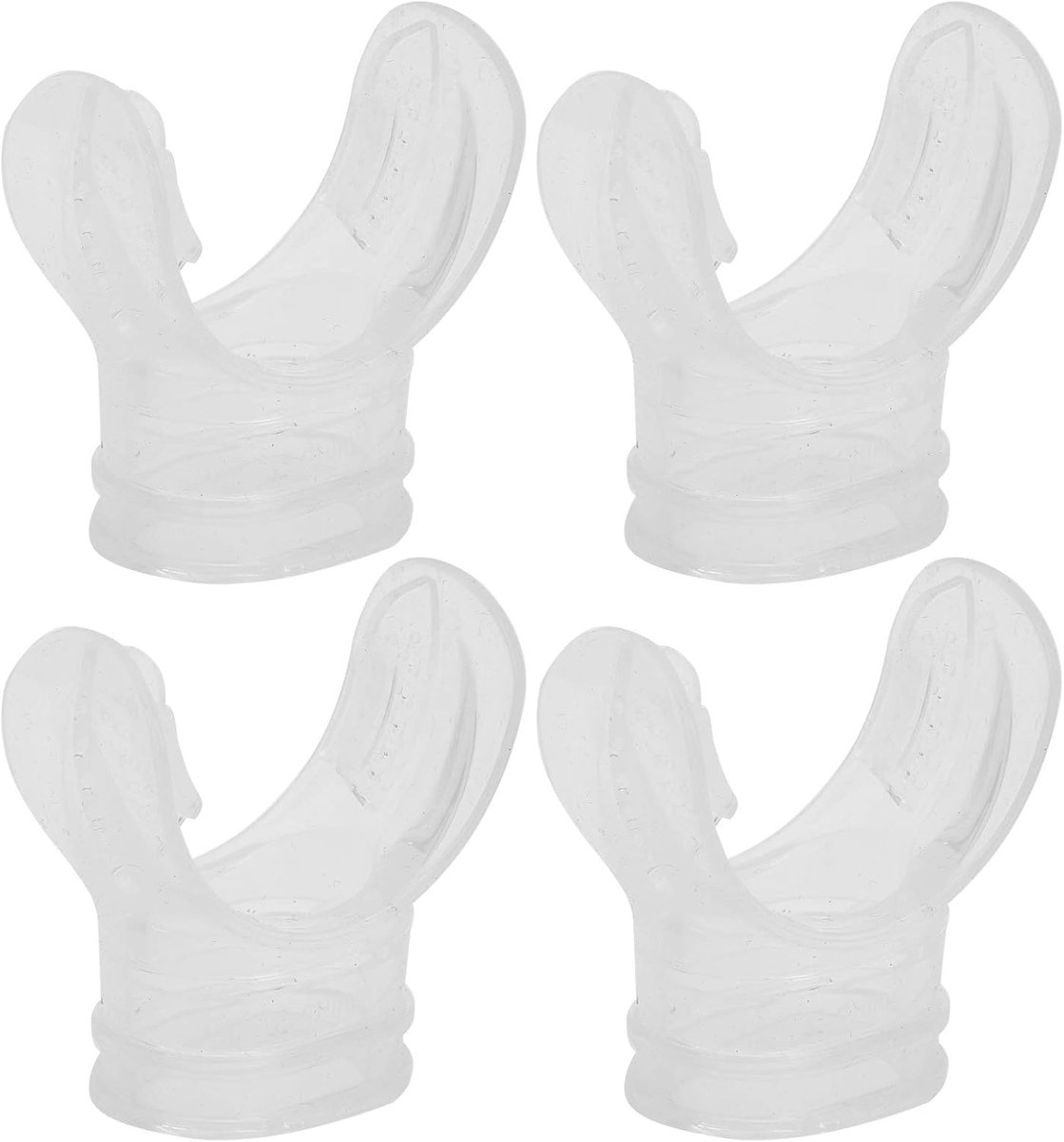 SnelShoppen - 4 Stuks Duik Bijt Mondstuk, Siliconen Regulator Comfort Bijt Mondstuk Snorkel Mondstuk voor Professionele Duikaccessoires voor Diepzeedu