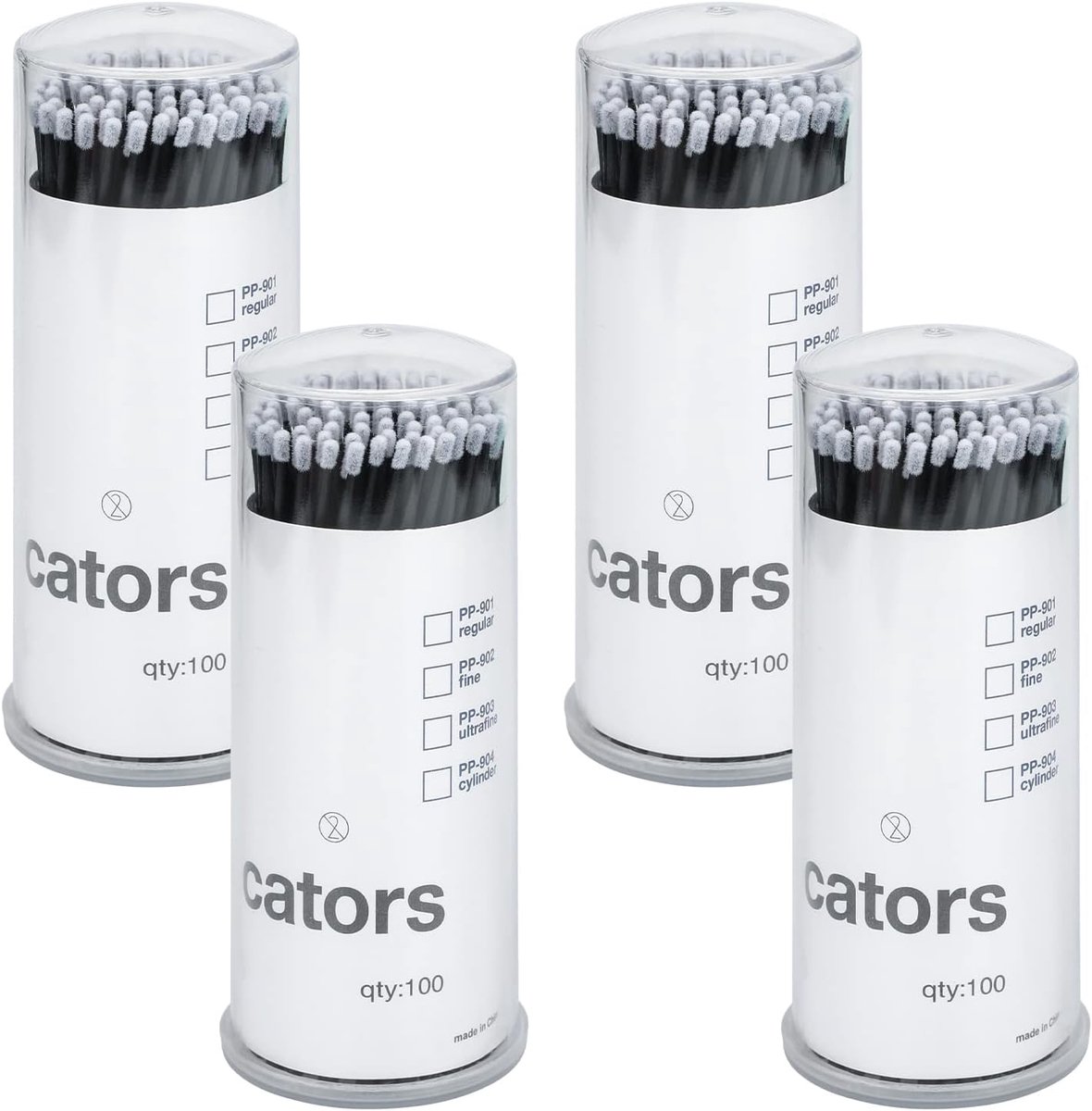 SnelShoppen - Set van 400 Wegwerp Micro Borstels, Wimperborstels voor Wimperextensions, 2 mm Hoofd, Ideaal voor Make-up en Precisiewerk