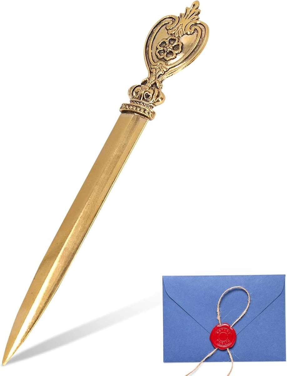 SnelShoppen - Lichtgewicht en Compacte Briefopener Messenset - Elegante Metalen Envelope Slitter voor Thuis en Kantoor - Retro Design