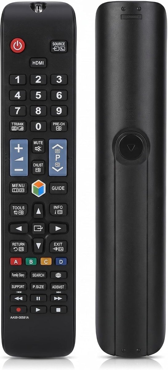 SnelShoppen - Universele Afstandsbediening voor LCD LED Smart TV, Compact en Handzaam, Geen Installatie Vereist, Met Navigatieknoppen en Directe Toega