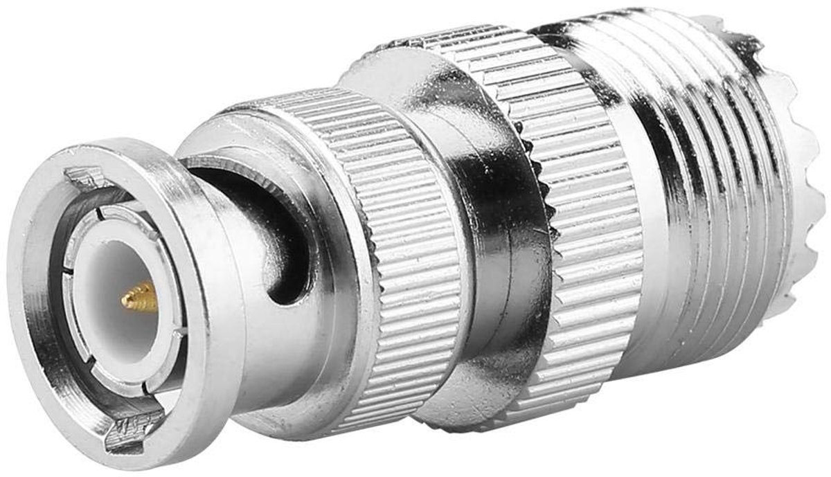 SnelShoppen - 2-stuks BNC Mannelijk naar UHF Mannelijk SO239 PL-259 Vrouwelijk Coaxiaal Adapterkabel Verlengadapter voor Radio's en Hobbymateriaal