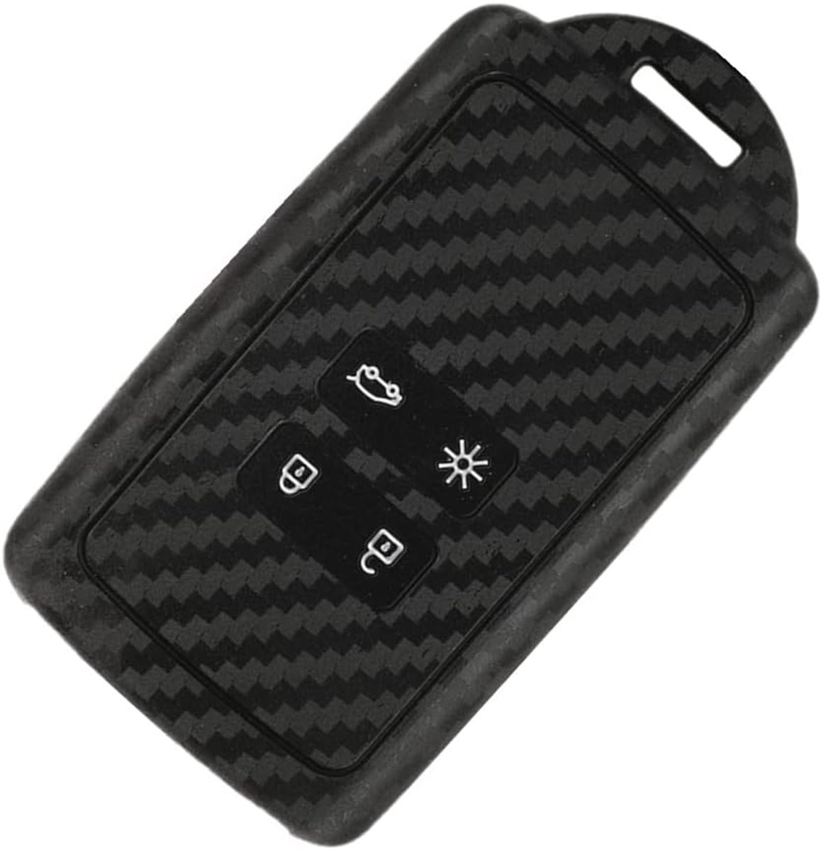 SnelShoppen - Soft Silicone Autosleutel Cover met Carbon Fiber Patroon voor Renault Kadjar Clio Scenic Megane R.S. Duster Sandero Captur Twingo Koleos