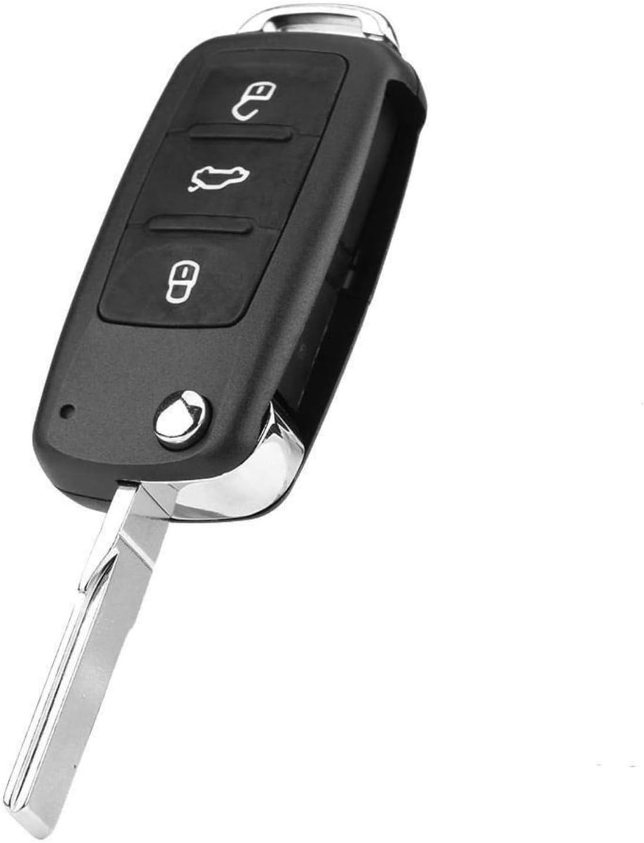 SnelShoppen - Auto Sleutel met 3 Knoppen, Afstandsbediening, 434MHz, ID48 Chip, Geschikt voor Caddy, Hoge Kwaliteit, Duurzaam en Veilig in Gebruik