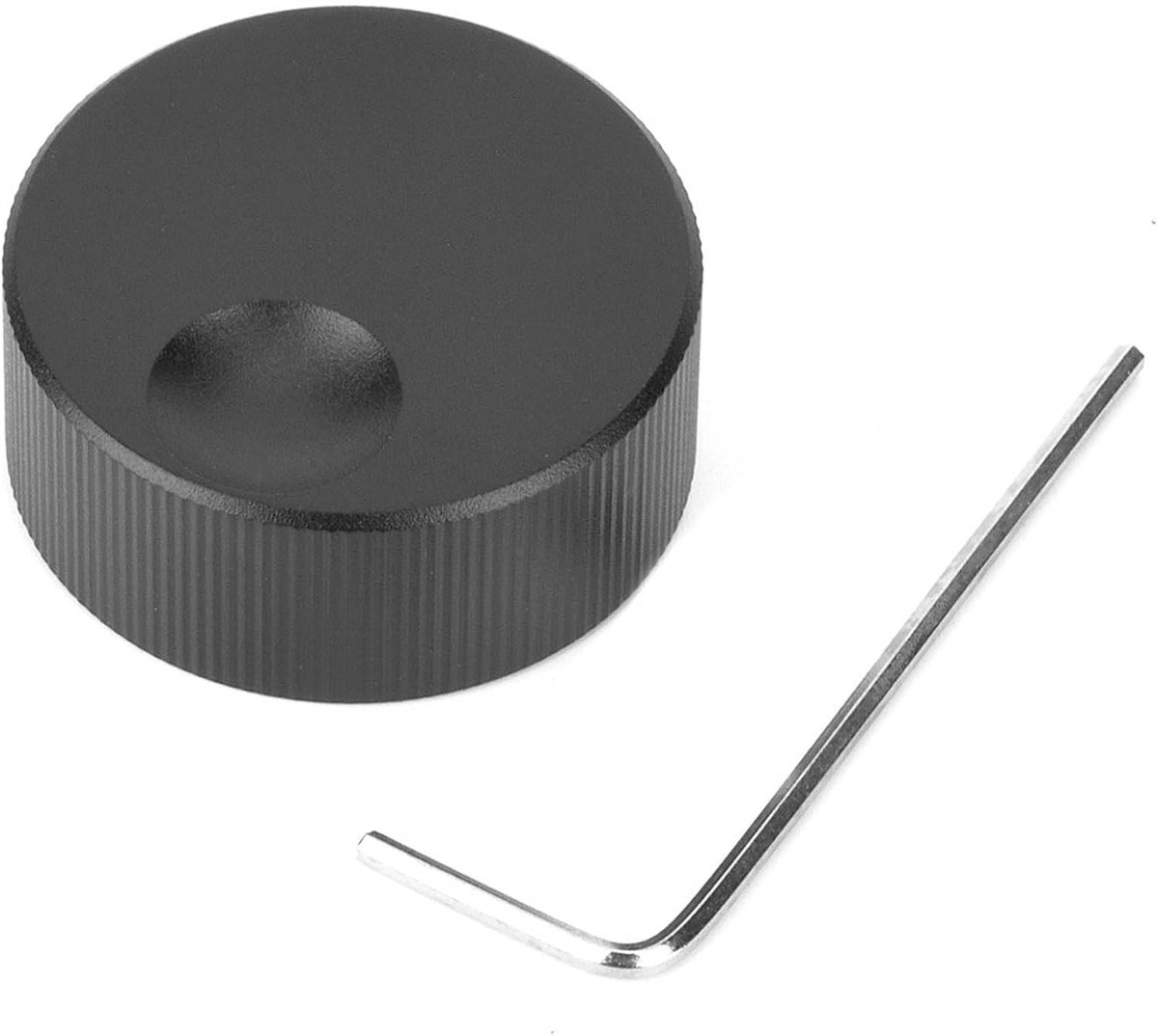 Volume controleknop 32mm - zwart gematteerd aluminium - antislip oppervlak - eenvoudig te installeren - SnelShoppen