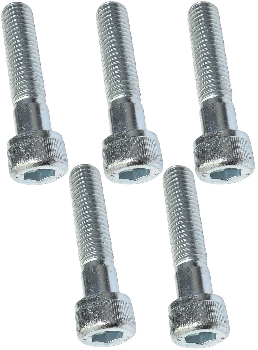 SnelShoppen - 5 Stuks M10x45 Schroeven met Inwendige Zeskantkop - Ø10x45 mm - DIN 912 - Kwaliteitsklasse 8.8 - Gegalvaniseerd Staal - DIY Montage Gere