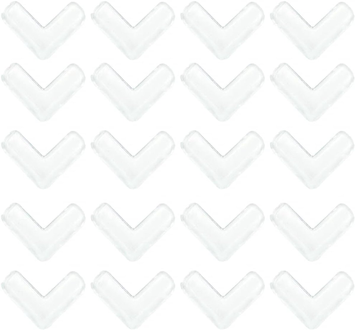 SnelShoppen - 20 Stuks Baby Veiligheid Hoekbeschermers, Hoekbeschermers voor Kinderen, Tafelmeubels Bescherming met Lijm, Zacht PVC