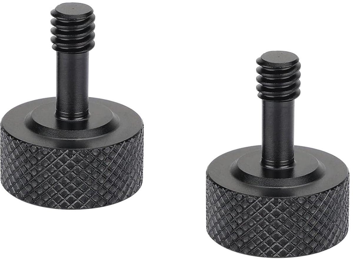 SnelShoppen - 2x Knopschroef met 1/4"-20 Draad voor DSLR Camera Accessoires - Ideaal voor Camera Cage Kit - Staal - 20mm Diameter - Perfect voor Fotog