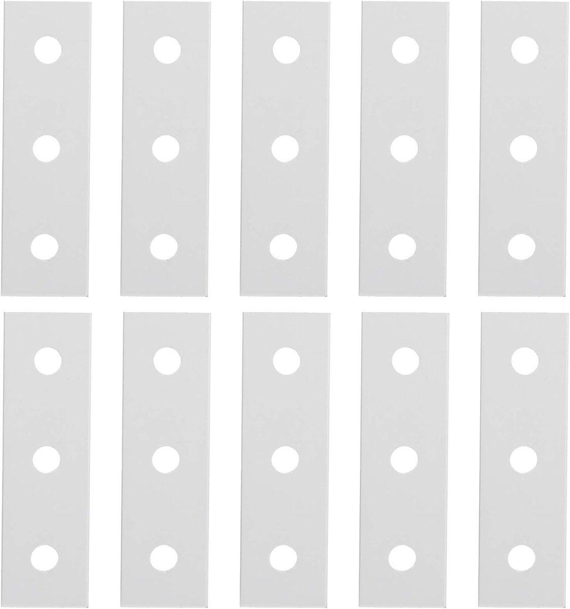 SnelShoppen - 10 Stuks Aluminium Terminalplaat Plat Recht Herstel Verbindingsplaten Connector (2020-3-Gaten) voor Huishoudelijk en Industrieel Gebruik