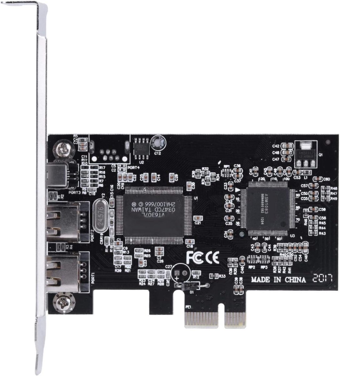 SnelShoppen - PCI Express FireWire Kaart 1394a IEEE Controller met FireWire Kabel voor PC, Hot-Swapping, Plug-and-Play, Compatibel met Windows 10/8/7/