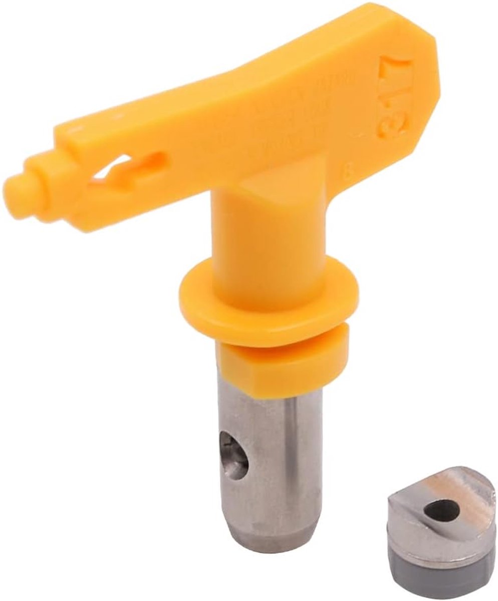 SnelShoppen - Gele Universele Omkeerbare Tungsten Stalen Verfspuit Airless Verfspuitmondstukken Accessoires 317# - Robuust en Duurzaam
