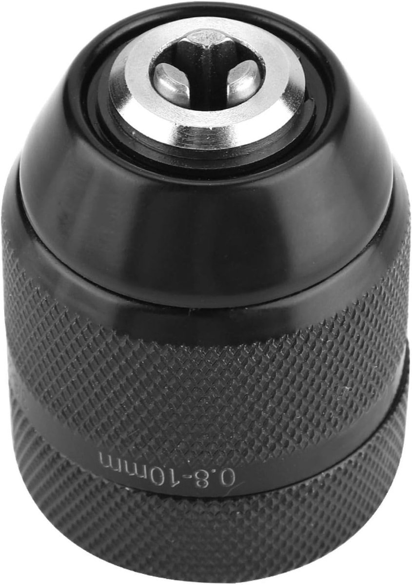 SnelShoppen - Boorhouder 3/8 inch, 0.8 mm-10 mm, sleutelvrije boorhouder, metalen sleutelvrije boorhouder, elektrische boorhouder adapter voor handboo