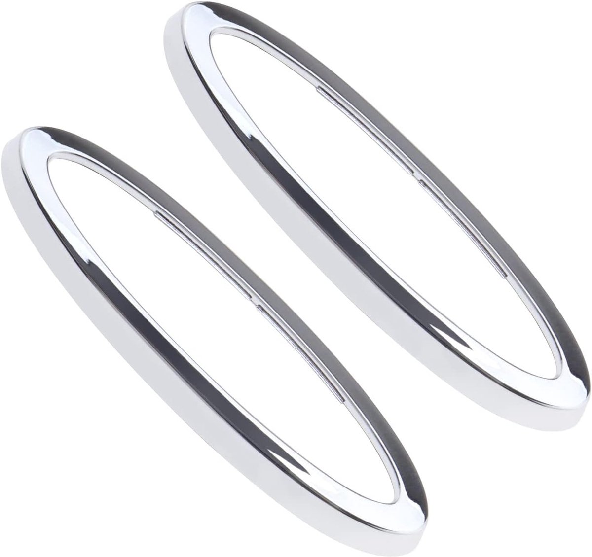 SnelShoppen - 1 Paar 5 Knops Afstandsbediening Sleutel Ketting Chrome Trim Cover C2P15136 Geschikt voor XK XKR 2007-2014 Sleutel Decoratie Vervang Acc