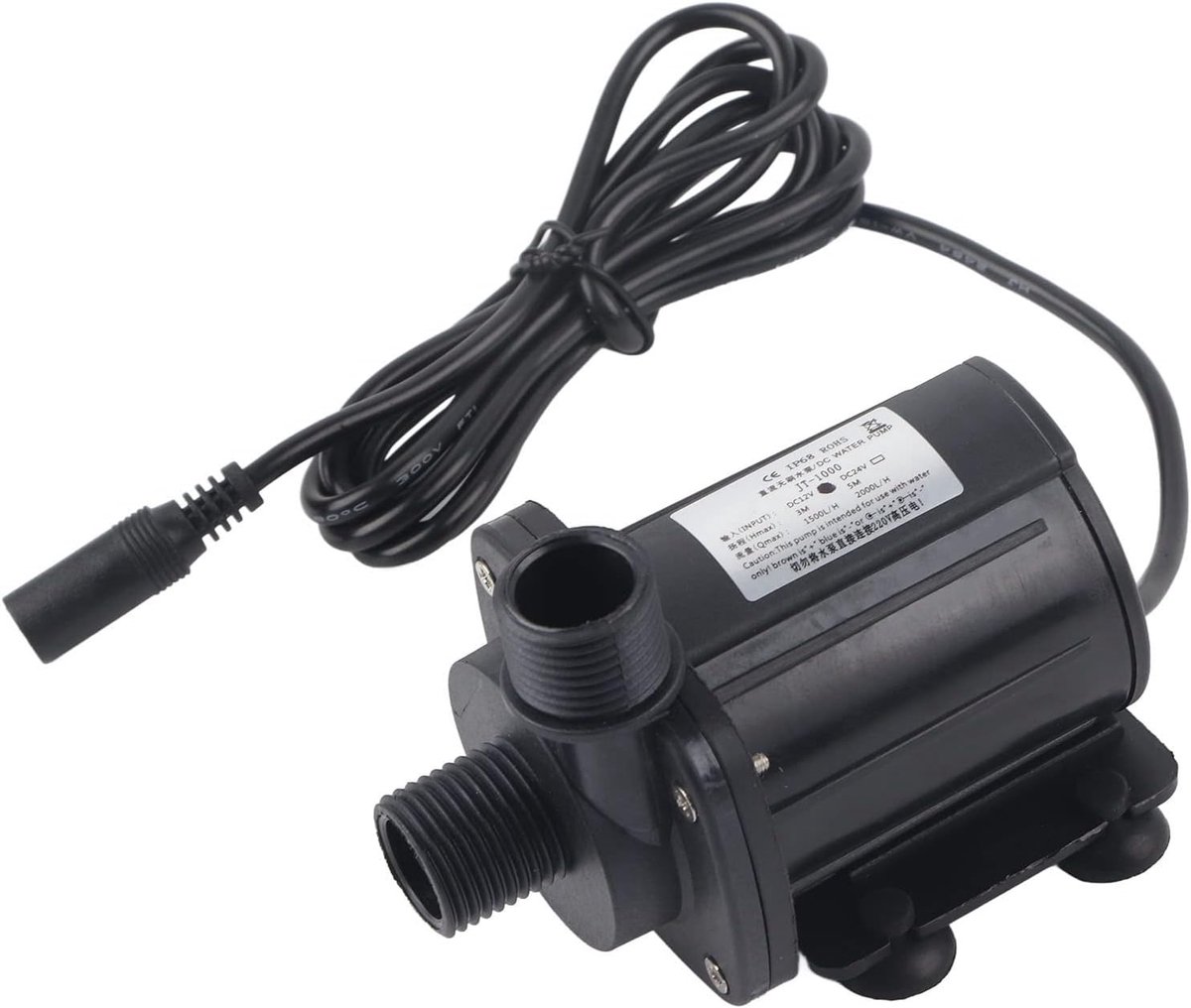 SnelShoppen - DC 12V Dompelpomp 1500L/H Hydraulisch Hoofd Borstelloze Waterpomp Laag Geluid -40℃ tot 100℃ Perfect voor Tuin, Camping, Watertransport