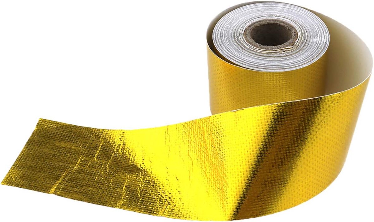 SnelShoppen - D2D Hittebestendige Isolatietape voor Auto Inlaat Intercooler Pijp Reflectieve Warmtebescherming 50mm x 10m