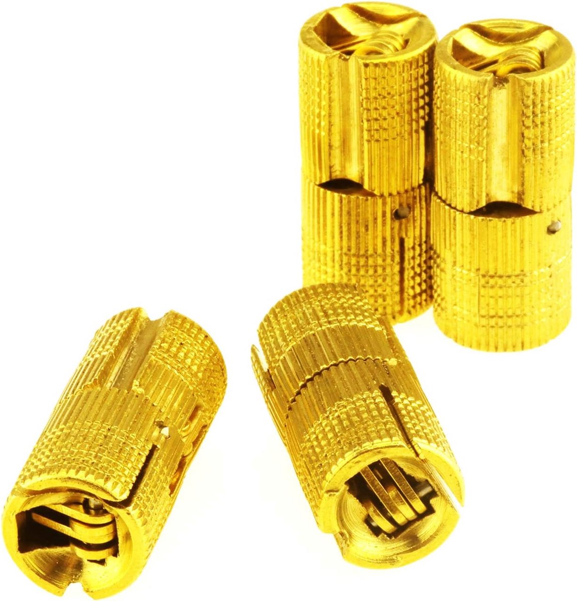 SnelShoppen - 4 x 12mm Messing Verborgen Scharnier Voor Kastdeuren, Caravan Werkbladen, 180º Draaibaar, Duurzaam en Stevig, Ideaal voor DIY Projecten