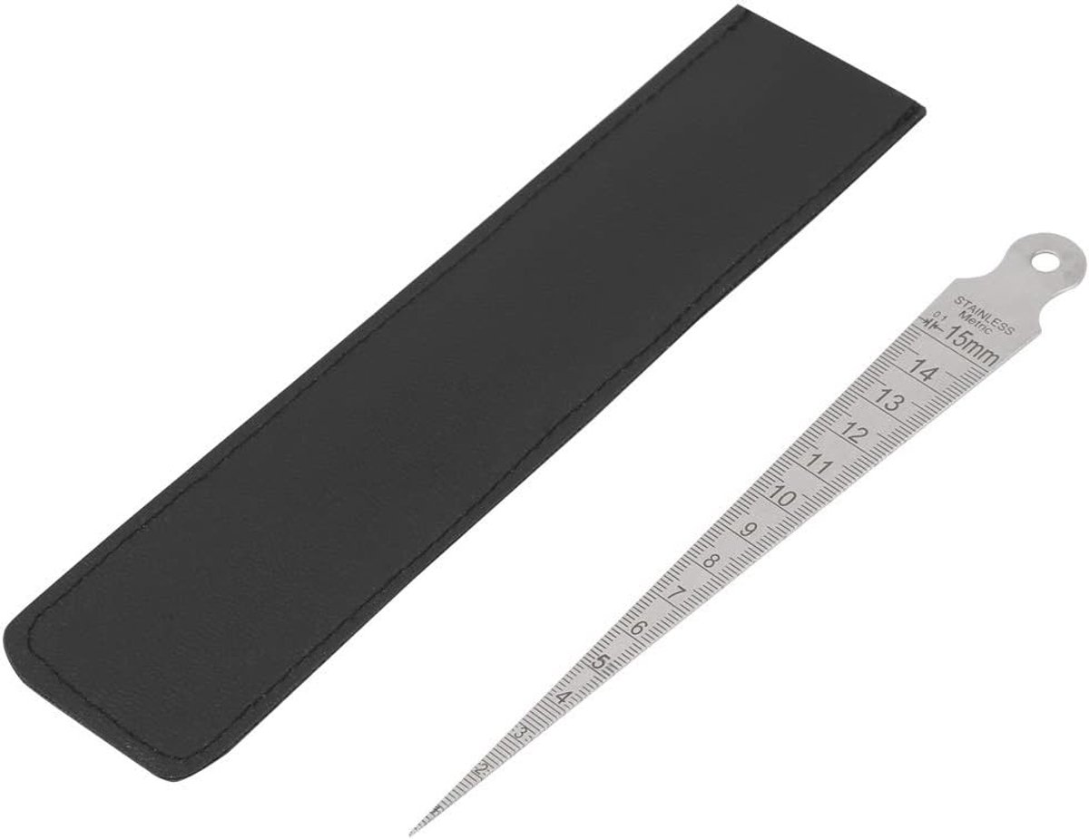 Conische meetklok 0-15mm - roestvrij staal - lasergegraveerd - ideaal voor lassen en kegelmetingen - ShopVlot
