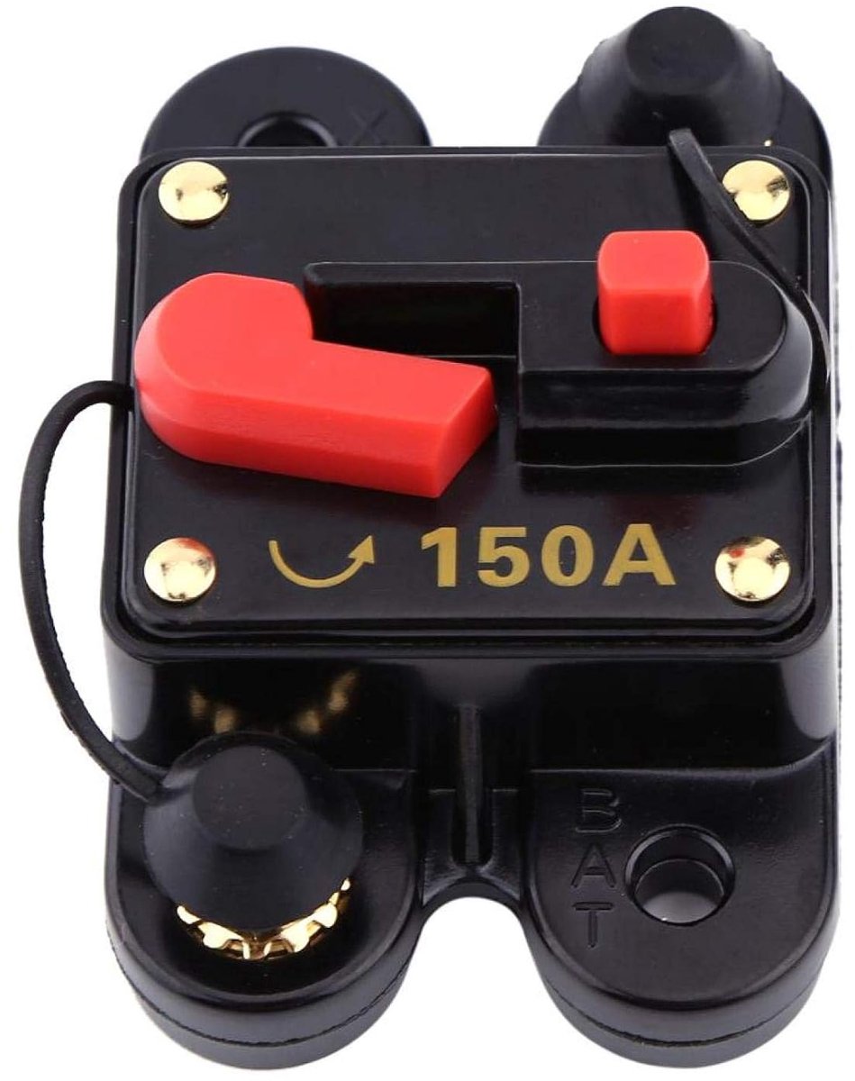 SnelShoppen - 1pc DC12V Circuitonderbreker, Handmatig Reset Circuitonderbreker voor Autoradio of Grote Elektrische Apparaten 80A, 100A, 150A, 200A, 30